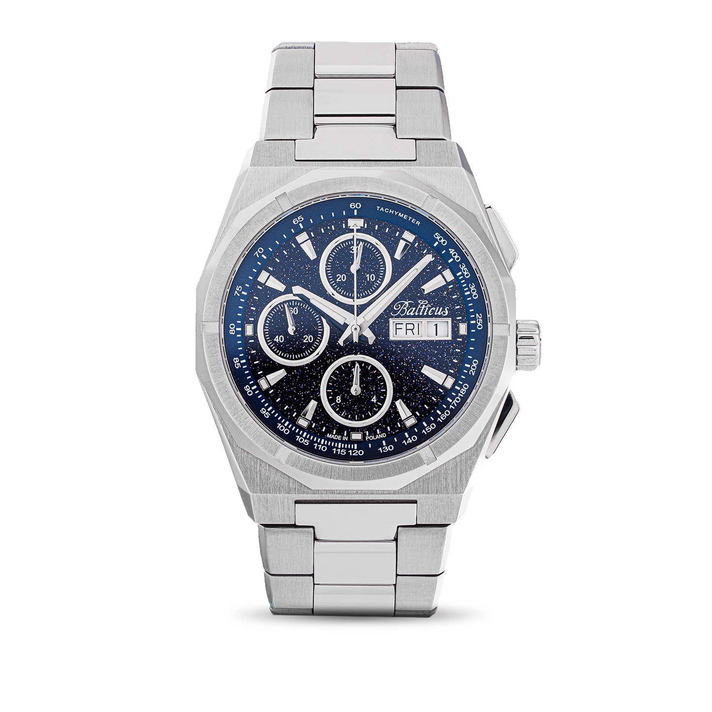 Balticus StarDust Chrono 7750 Aventurine 42mm + Cosma Watch Roll 1