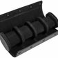 Leather Watch Roll for 4 watches - Saffiano Black / Black