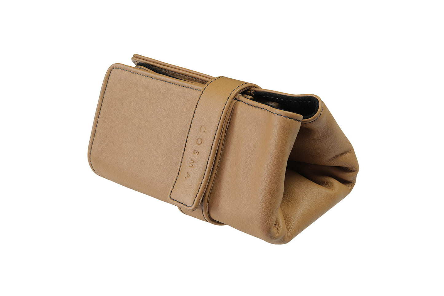 Leather Watch Pouch for 3 watches - Light Brown / Black