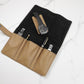 Leather Watch Pouch for 3 watches - Light Brown / Black