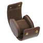 Leather Watch Roll for 1 watch - Saffiano Dark Brown / Chocolate