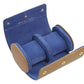 Leather Watch Roll for 2 watches - Light Brown / Royal Blue